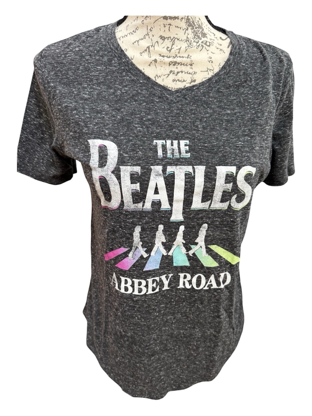 Kids Beatles Abbey Road Graphic Tee - Charcoal with Pastel Accents